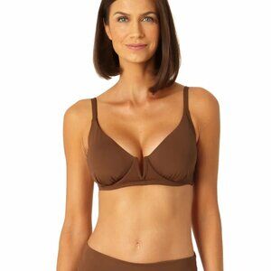 **Anne Cole** Women's V Wire Underwire Bikini Swim Top 34DD/36D
